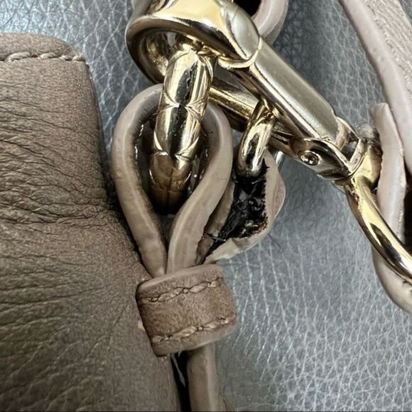 Elliot Lucca tan leather shoulder bag With Braided Handle. - Picture 8 of 8